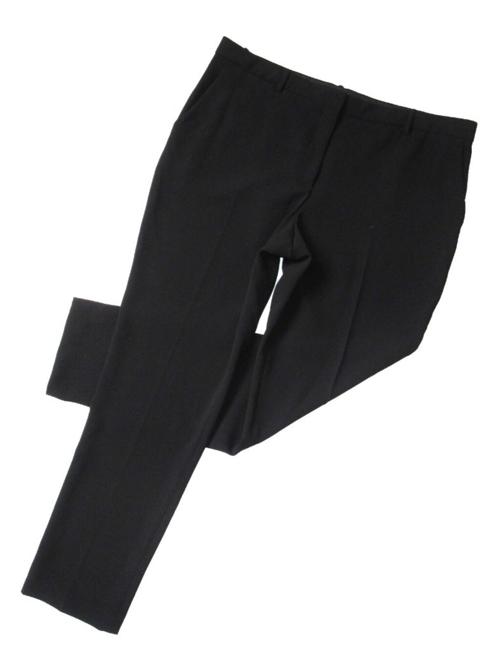 NWT THEORY Full Length Treeca in Black Admiral Crepe Tapered Slim Pants 14 - Picture 4 of 7